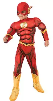 Flash Deluxe Child Costume Muscle 3D Photo Real Boys Halloween Rubies