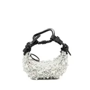 [Innerraum] Innerraum Pearl-embellished Carabiner Clutch Bag ONE SIZE WHITE