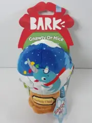 Bark Box Gnawty or Nice Shake N Snowflake Narwhal Snow Globe Squeaky Plush Toy