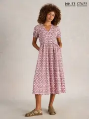 White Stuff Red Leah Jersey Dress (F97372) | $150