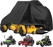 OWEEIO Lawn Mower Cover, Heavy Duty 600D Oxford, Waterproof Outdoor, Weather Resistant, Rip-Proof, Anti-UV, Raing-proof, Sun Block, Heatresistant with 1 Windproof Strap, 1 Storage Bag (Zero-Turn)