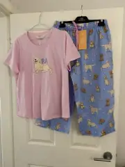 Peter Alexander Ladies 3/4 Pyjama Set Dogs Large