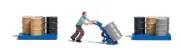 Action Set: Barrel Truck Figure included HO/OO Gauge Busch 7842