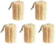 Natural loofah, 5 PCS Shower Loofah for Men or Women, Body Loofah Sponge, Exfoliating Luffa Bath Sponge, Dishwashing Loofah for Bath and Kitchen Cleaning