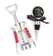 Wine Stopper and Corkscrew Set from Carson Home Accents-Gift Boxed