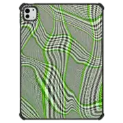 iPad Pro 11-inch (M4) iPad Impact Case Distorted Plaid - Green