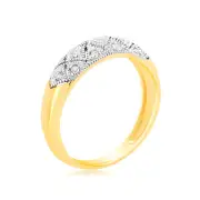 Luminesce Lab Grown Diamond 1/5 Carat Eternity Curve Ring in 9ct Yellow Gold, P