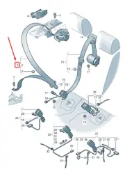 AUDI Q5 FY Rear Seatbelt 80A857805GLE 80A857805 GLE NEW GENUINE