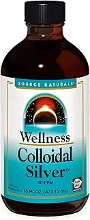 Source Naturals Wellness Colloidal Silver 30 ppm Supports Physical Well Being - 16 Fluid oz