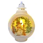 Night Lamp Snowman Pattern Energy-saving Xmas Themed Elk Printing Bedside Led