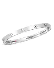 Roberto Coin 18K White Gold Verona Diamond Bangle Bracelet