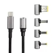 100W Multi PD USB C 3.1 to Magnetic Adapter Power Cable 1.8m DC 4 Tips Connector