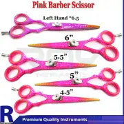 Professional Pink Color Barber Salon Hair Cutting Scissors & Left Hand Shears