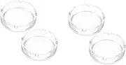 iplusmile 2sets Ashtray Desktop Decor Upholstery Trim Bathroom Decorations Ash Tray Fall outside Decor Outdoor Decor Fall Decor for Kitchen Windproof Ash Container Transparent Glass 2pcs*2