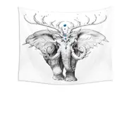 Animal Drawing Elephant Soul Tapestry