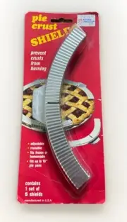 Vintage Terrell Products PIE CRUST SHIELDS Adjustable Reusable Upto 10" Pie