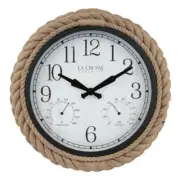 14 In. Rowan Indoor/Outdoor Rope Analog Quartz Wall Clock