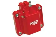 MSD Ignition Coil Dual Connector Red GM Dual Connector Coil MSD-8226