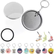 Button Maker Keychains Supplies 200 PCS 58Mm/2.25" Pin Making Kit for Button