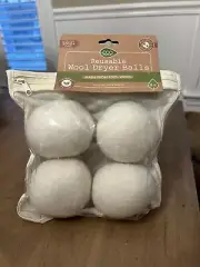 ECO LOGICAL Natural Fabric Softener Wool Dryer Balls - Pack of 4