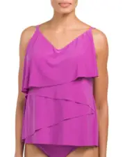 NEW Magicsuit by MIRACLESUIT SWIMSUIT Size 10 TANKINI Chloe 2 Piece Orchid Pink