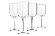 4pc Luigi Bormioli Bach 280ml Stemware White Wine Drinking Glasses Set Clear