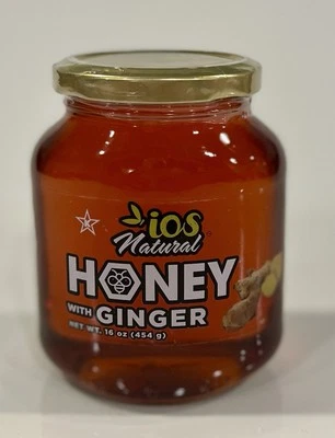 IOS Naturals Honey With Ginger 16 Oz