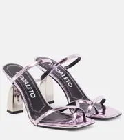[Nodaleto] Nodaleto Angel A metallic leather mules AU 6 pink
