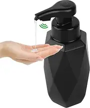 Automatic Hand Motion Resin Liquid Soap Dispenser USB Rechargeable, Waterproof Dish Soap Dispenser Countertop for Kitchen Bathroom Hotel, Liquid Type, Black