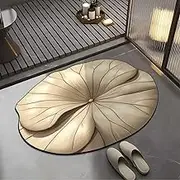 Doresty 3D Realistic Pattern Non-Slip Absorbent Mats,Doresty 3D Rugs Bathroom,Diatomaceous Earth Bath Mat,Modernized Magic Mat Bathroom,Butterfly Flower Diatom Rug Floor Mat (G,40 * 60cm)