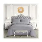 Tribeca Living Egyptian Cotton King Duvet Cover Set, 3pc Oversized Plain Bedd...