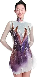 [Zagitova] Ice Figure Skating Dress for Girls Open Back Women Handmade Competition Dance Outfit with Shiny Rhinestone
