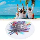 Round Beach Towel Blanket Circular Beach Tassels Blanket Oversized Picnic