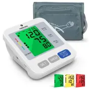 Monitor Upper Arm Machine for Home Use BP Cuff Kit, Large 3-Color 3.4'' Displ...