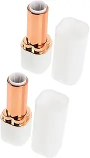 minkissy 2pcs Lipstick Tube Lip Gloss Empty Lipstick Containers Empty Square Lip Gloss Tubes Diy Plastic Container White Pp