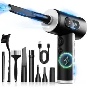 Electric Air Duster-3 Gear Adjustable 100000RPM, Rechargeable Cordless Air Blowe