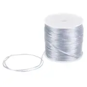 1.5mm Nylon Satin Cord 60 Yards Bracelet String Beading Thread, Gray