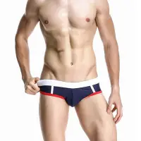 在飛比找Yahoo!奇摩拍賣優惠-SEOBEAN希賓 男士三角泳褲 男低腰游水短褲 性感泳褲 