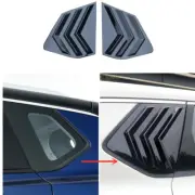 2pcs Bright Black Rear Window Louver Cover Side Vent For Nissan Rogue 2021-2023 (for: Nissan)
