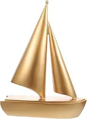 GOOHOCHY Elegant Resin Sailboat Model for Home Decor Creative Desktop Adornment Unique Sailboat Shape Ornaments