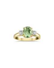 Gem Spark 14K 1.98 ct. tw. Diamond & Green Amethyst Ring