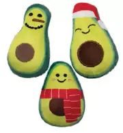 Fringe Studio Holiday Plush Squeaker - Avo Merry Christmas Mini Dog Toy Set (3)