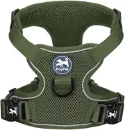 PoyPet Reflective Soft Breathable Mesh Dog Harness Choke Free Double Padded Vest
