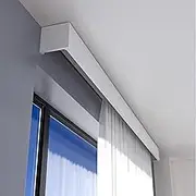 Curtain Pelmet Box with Single Track, 3-in-1 Decorative Curtain Rod and Valance, Room Darkening Blackout Curtain Rail for Bedroom Living Room (Color : Wall Mount, Size : 488cm (16ft))