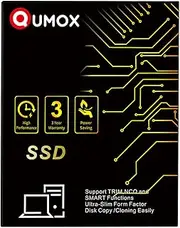 QUMOX 512GB PCIe NVMe M.2 Internal Solid State Drive - Ultra-Fast Read Speed 2000MB/s, Write Speed 1500MB/s