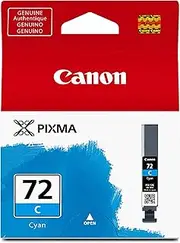 Canon PGI72C Genuine Ink Cartridge, Cyan, 73 Prints Capacity