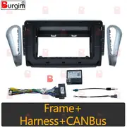 Car Radio Fascias Frame For Peugeot 2008 A94 Peugeot 208 A9 10 inch 2DIN Stereo Panel Harness Power Cable Adapter Canbus Kit frame Cable canbus
