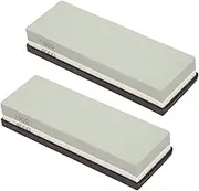 2X Whetstone Sharpening Stone 1000/4000 Grit - Knife Sharpener Stone - Rubber Stone Holder Included
