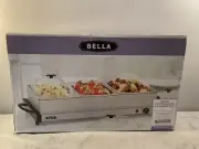 BRAND NEW Bella 13337 Triple Buffet Server and Warming Tray 2 Qt Chafing Dishes
