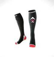 Rymora Mens Size S 4-7.5 Black Red Cushioned Compression Socks 1 Pair